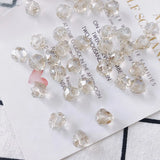 4 Pcs Glass Irregular Round Women's Earrings Jewelry Access.