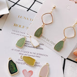 Irregular K Gold Pendant Earrings Accessories