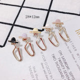 Oil Dripping Alloy Portrait Earrings - Set of 4