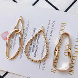 4Pcs DIY Drop Shape Earrings Pendant Jewelry Accessory