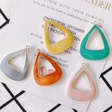 4pcs DIY Triangle Alloy Earrings Supplies Pendant Accessories