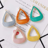 4pcs DIY Triangle Alloy Earrings Supplies Pendant Accessories