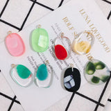 4 Oval Resin Transparent Shell Earring Pendant Accessories