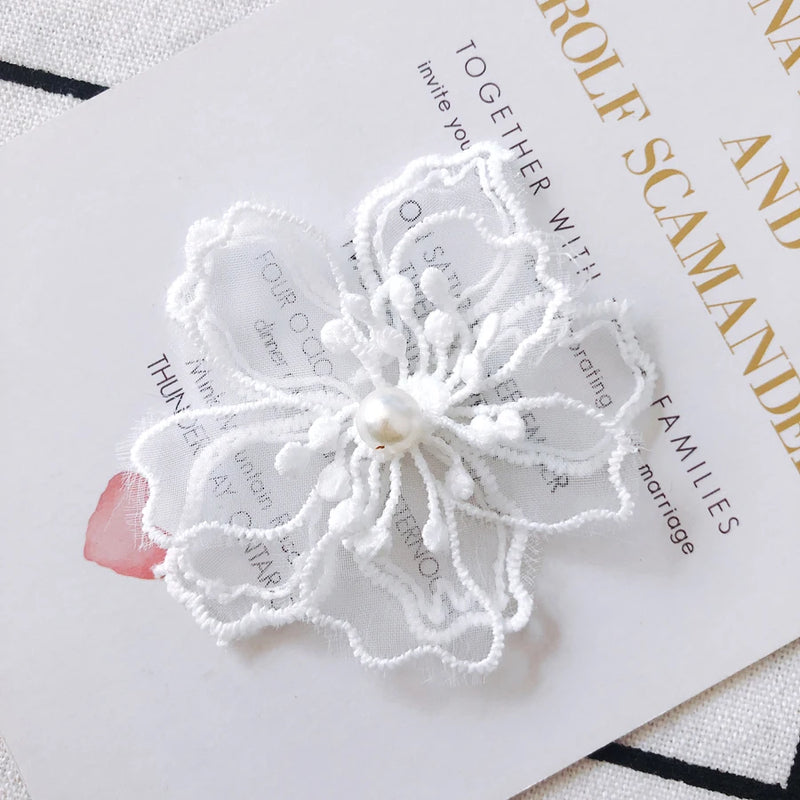 4pc Cloth Flower Jewelry Wax Cord Women Earrings Supplies Tassel Findings