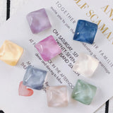 Resin Candy Square Wave Earrings Fittings Patch