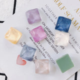 Resin Candy Square Wave Earrings Fittings Patch