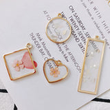 4 Resin Peach Heart Pendant Shell Broken End Floret Earrings Material