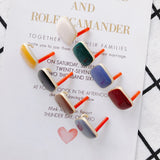 4pc Alloy Square Gold Bead Caps Earrings DIY Jewelry