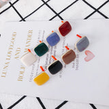 4pc Alloy Square Gold Bead Caps Earrings DIY Jewelry