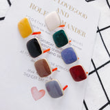 4pc Alloy Square Gold Bead Caps Earrings DIY Jewelry