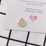 4pcs Gold Stainless Steel Round Glass Earring Supplies