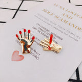 4-Piece Alloy Jewelry Accessories for DIY Red Nail Earrings