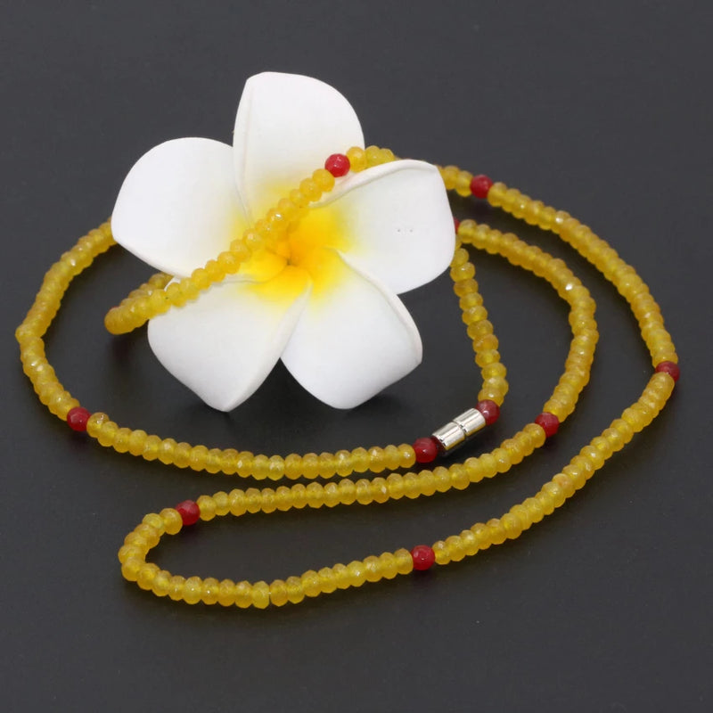 Yellow Jade Chalcedony Multilayer Bracelets Jewelry B2775
