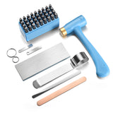 Mini Punch Stamp Holder Kit Jewelry Tools Set Hand Making