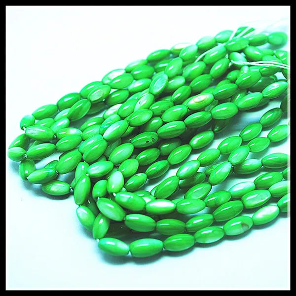 Mother of Pearl Rice Shell Beads 5x10mm - 160pcs