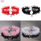 Adjustable Lace Choker with Bell Gothic Collar for Women Girls Cosplay