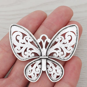 Tibetan Silver Butterfly Charms Pendants For DIY Jewelry Making