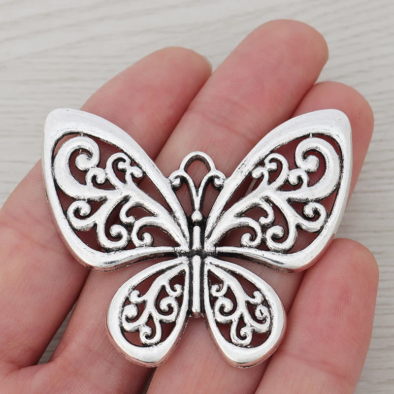 Tibetan Silver Butterfly Charms Pendants For DIY Jewelry Making