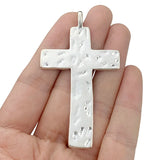 Set of 4 Tibetan Silver Crucifix Cross Charms Pendants