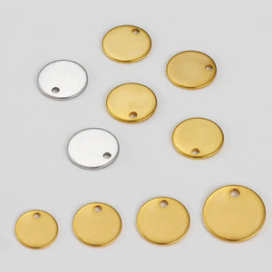 Stainless Steel Dog Tag Charms, DIY Bracelet Jewelry Findings
