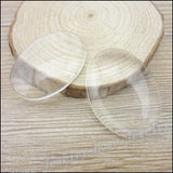 30 Pcs Oval Clear Glass Cabochons for Necklace & Earring Making