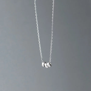 Silver 925 Circle Pendant Necklace for Women with Glossy Finish