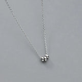 Silver 925 Circle Pendant Necklace for Women with Glossy Finish