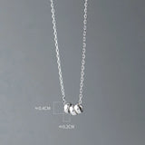 Silver 925 Circle Pendant Necklace for Women with Glossy Finish