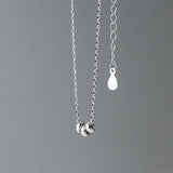 Silver 925 Circle Pendant Necklace for Women with Glossy Finish