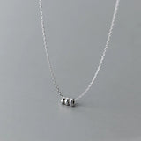 Silver 925 Circle Pendant Necklace for Women with Glossy Finish