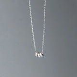 Silver 925 Circle Pendant Necklace for Women with Glossy Finish
