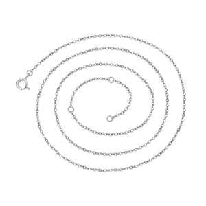 925 Silver Link Chain Necklace 40-45cm Lobster Clasp Men Women Chocker