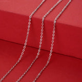 925 Silver Link Chain Necklace 40-45cm Lobster Clasp Men Women Chocker