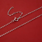925 Silver Link Chain Necklace 40-45cm Lobster Clasp Men Women Chocker