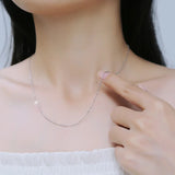 925 Silver Link Chain Necklace 40-45cm Lobster Clasp Men Women Chocker