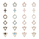 40~48Pcs Mixed Alloy Enamel Pendants for DIY Jewelry Making