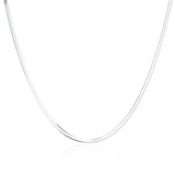 925 Sterling Silver Flat Snake Chain 1.7/2.7 mm Wide Women Choker