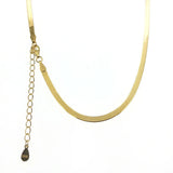 925 Sterling Silver Flat Snake Chain 1.7/2.7 mm Wide Women Choker