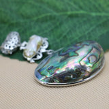 Abalone Seashells Pendant 40*53mm Stripe Freshwater Pearl Crafts Jewelry Making