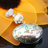 Abalone Seashells Pendant 40*53mm Stripe Freshwater Pearl Crafts Jewelry Making