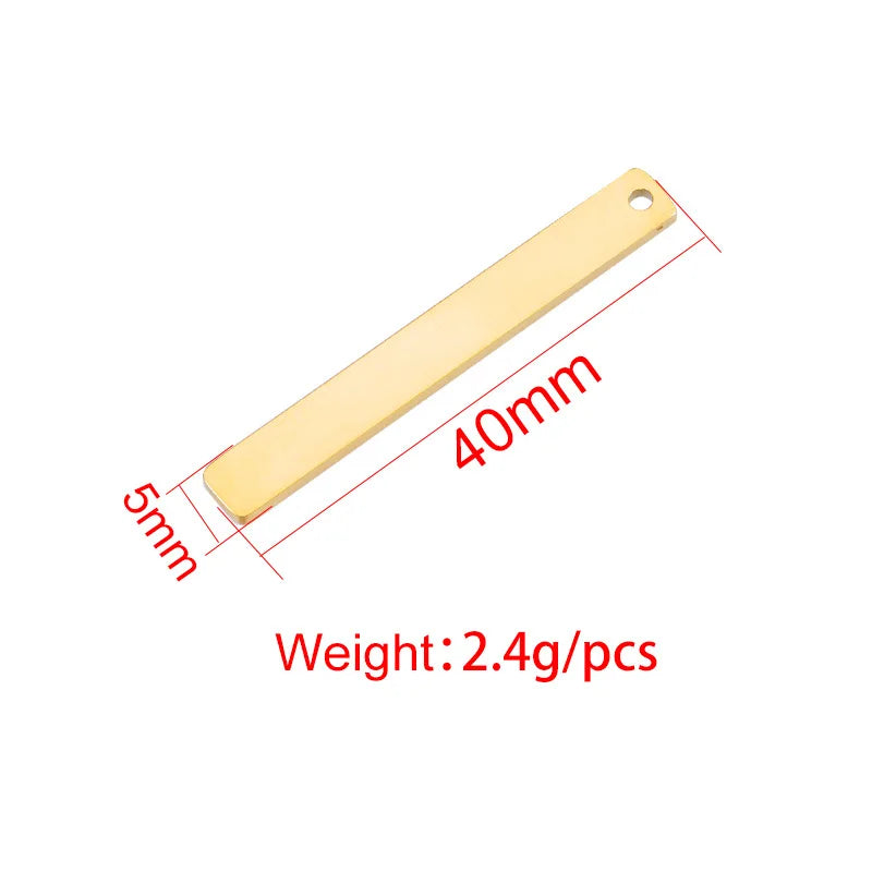 Mirror Polish Stainless Steel Cutting Strip Blank - 20pcs