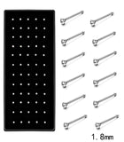 40/60Pcs Crystal Nose Ring Set Stud Lot Bend Piercing Non-Pack