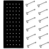 40-Piece Stainless Steel Nose Stud Set Crystal Nose Piercing Hoop Bulk