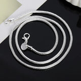 925 Sterling Silver Snake Chain Necklace 1MM/2MM/3MM for Men Women Pendant