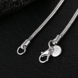 925 Sterling Silver 1MM/2MM/3MM Snake Chain Necklace for Men Women