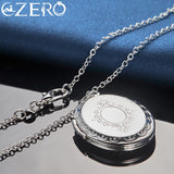925 Sterling Silver Oval Photo Frame Pendant Necklace