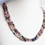 40+7cm Faceted Brazil Tourmaline Necklace Women Candy Natural Stone Jewelry