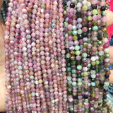 40+7cm Faceted Brazil Tourmaline Necklace Women Candy Natural Stone Jewelry