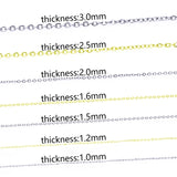 Stainless Steel Chain Necklace for Men Women 40-90cm Choker Jewelry