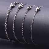 Stainless Steel Chain Necklace for Men Women 40-90cm Choker Jewelry